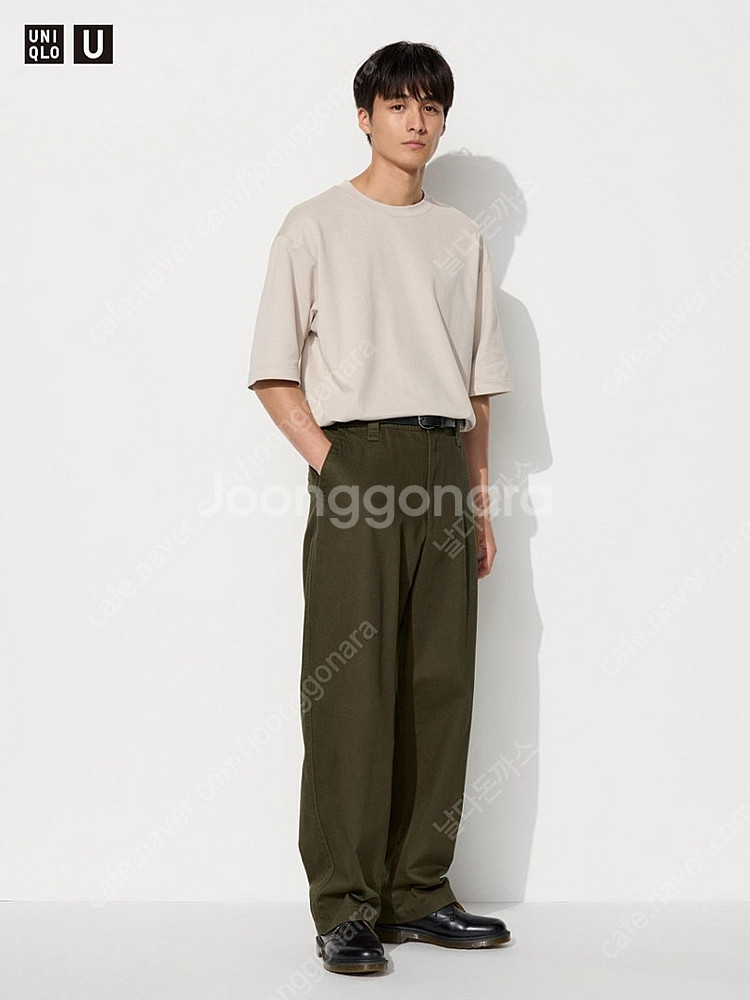 24fw 유니클로u 치노팬츠 다크브라운 장기장 버전 7...--0