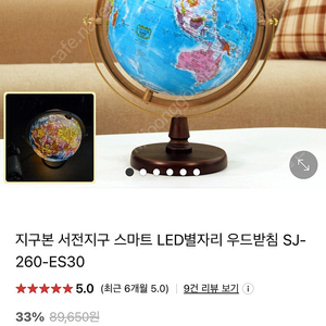 (미개봉)스마트Led 지구본 서전지구본 260