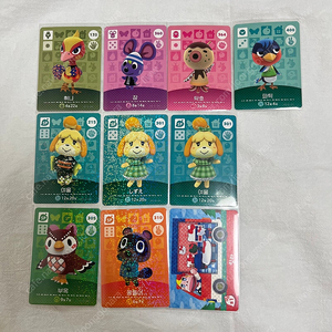 닌텐도 모동숲 아미보카드 ! 파틱 여울 부옥 쟝 콩돌이 amiibo card