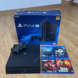 PS4 PRO 1TB + 타이틀 4개