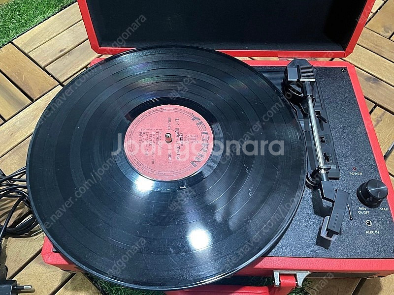 LP플레이어 소품 인테리어 디스코lp 판 증정 유에스비 음원추출 가능 스피커, 보조베터리사용으로 야외에서 스피커 사...--1