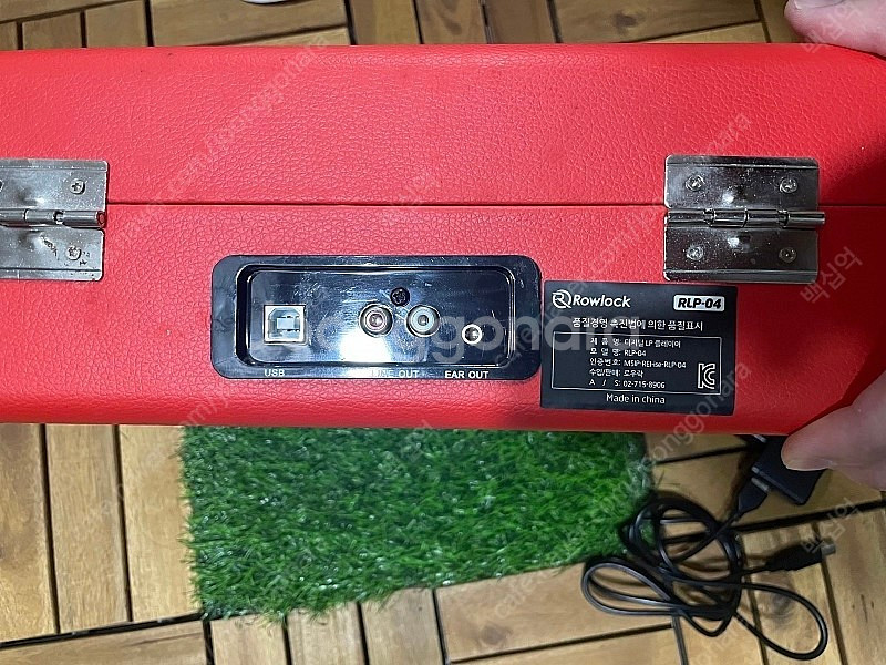 LP플레이어 소품 인테리어 디스코lp 판 증정 유에스비 음원추출 가능 스피커, 보조베터리사용으로 야외에서 스피커 사...--8