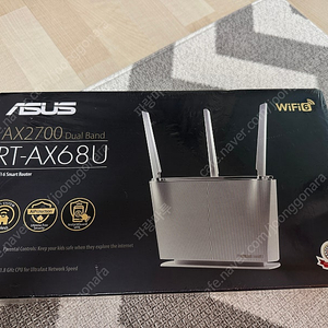 아수스 공유기 Asus RT-AX68U AX2700 Dual-Band Wi-Fi 6 Router