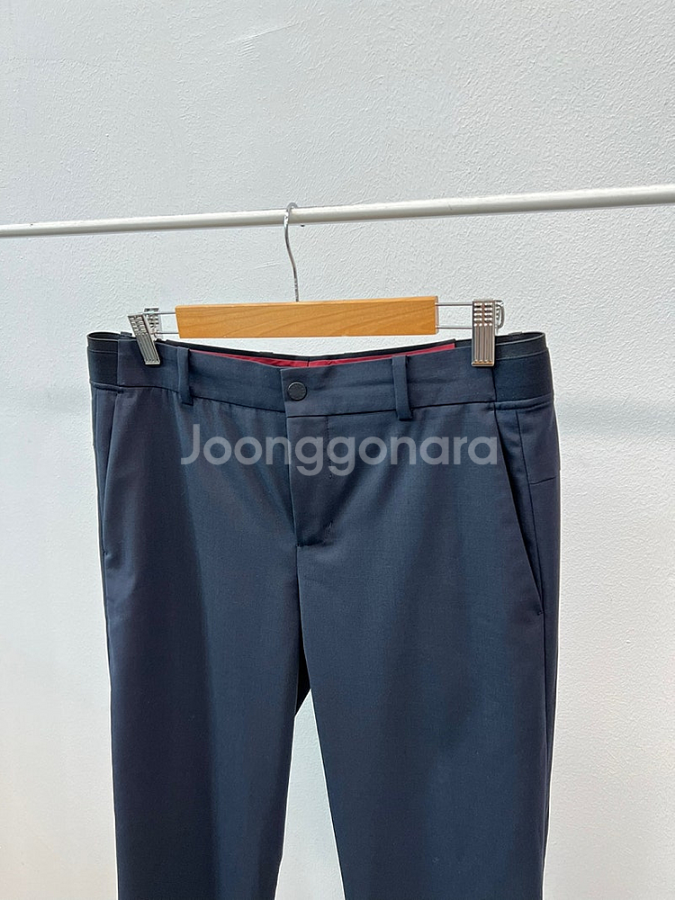 31-32) 랑방스포츠 밴딩 슬랙스/아미 가죽패치 진청...--1