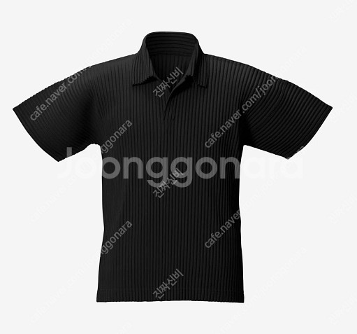[새상품] 옴므 플리세 이세이 미야케 베이직 폴로 블랙...--0
