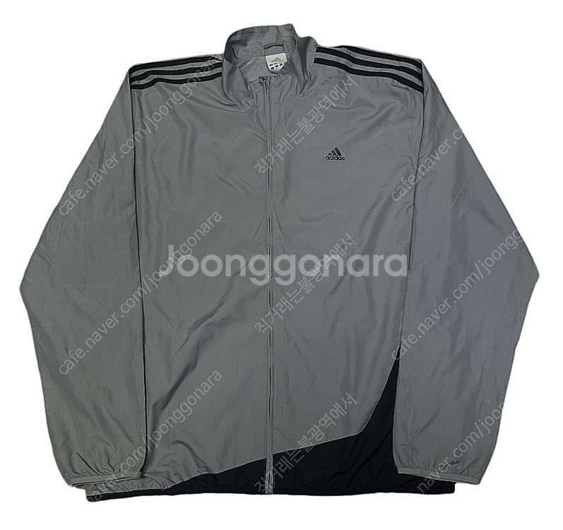 아디다스 퍼포먼스로고 블랙삼선 그레이바람막이 XXL--0