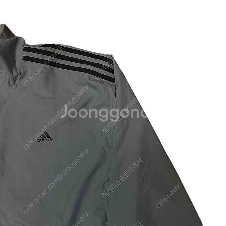 아디다스 퍼포먼스로고 블랙삼선 그레이바람막이 XXL--1