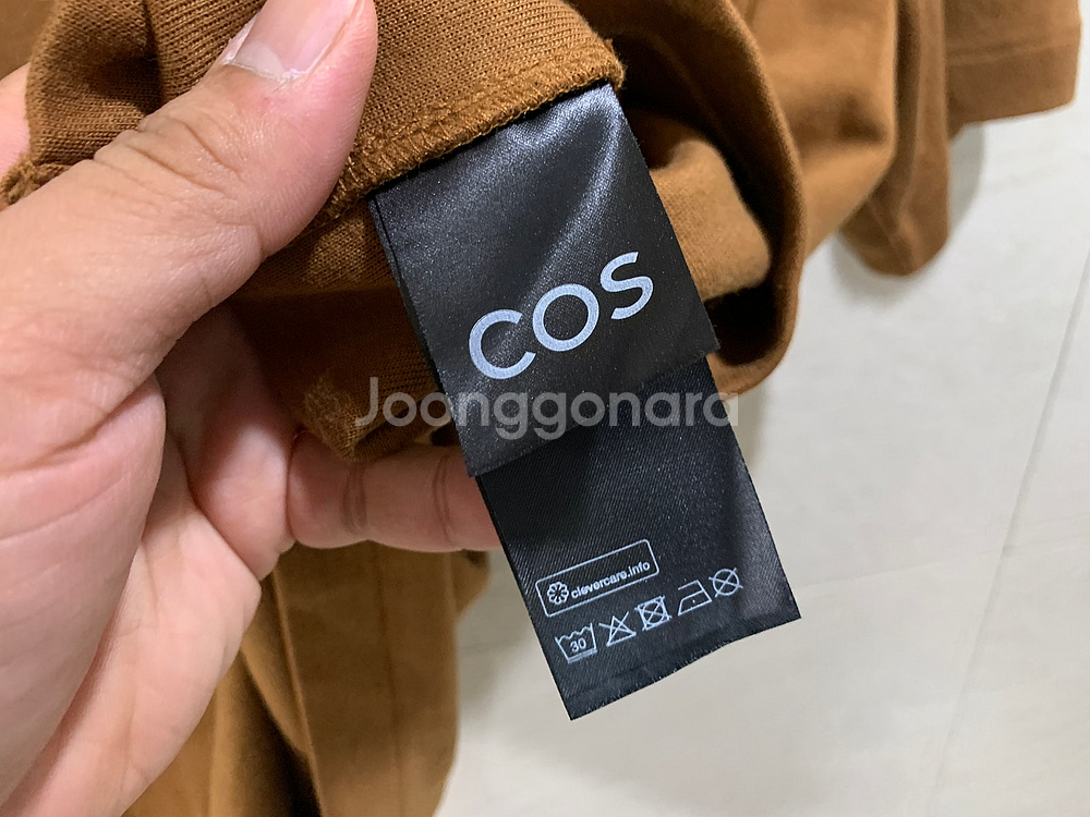 COS / 브라운 져지 반팔셔츠, 남성 셔츠 / S(1...--7