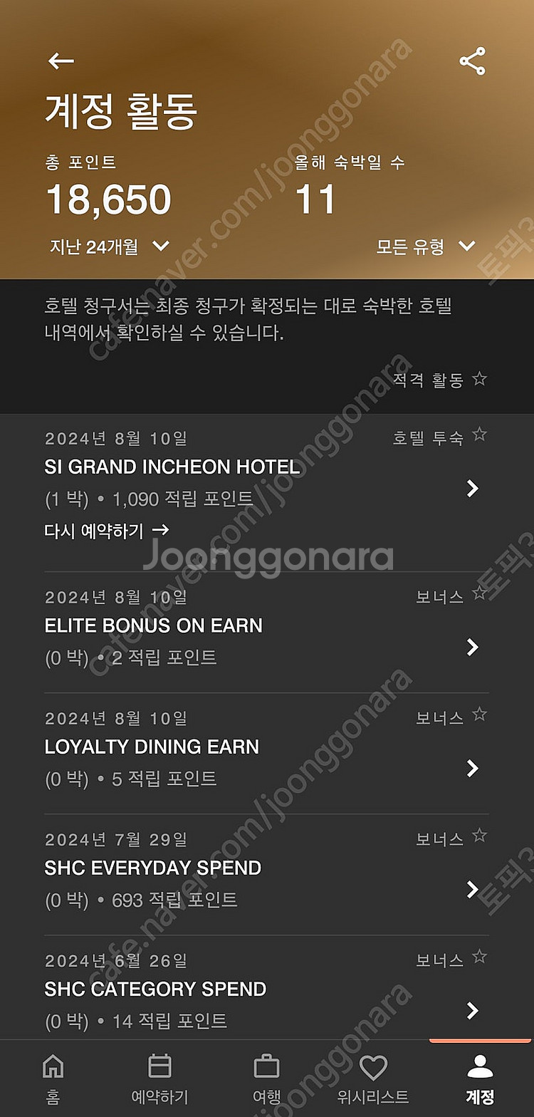 메리어트 본보이 포인트 18000점--0