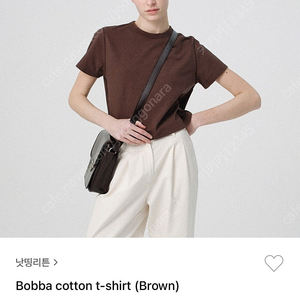 낫띵리튼 bobba cotton t-shirt(brown) 새상품 판매합니다.