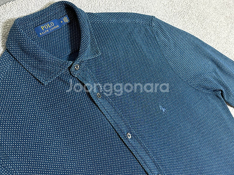 POLO 폴로 랄프로렌 블루(네이비) 도트 드레스 셔츠--0
