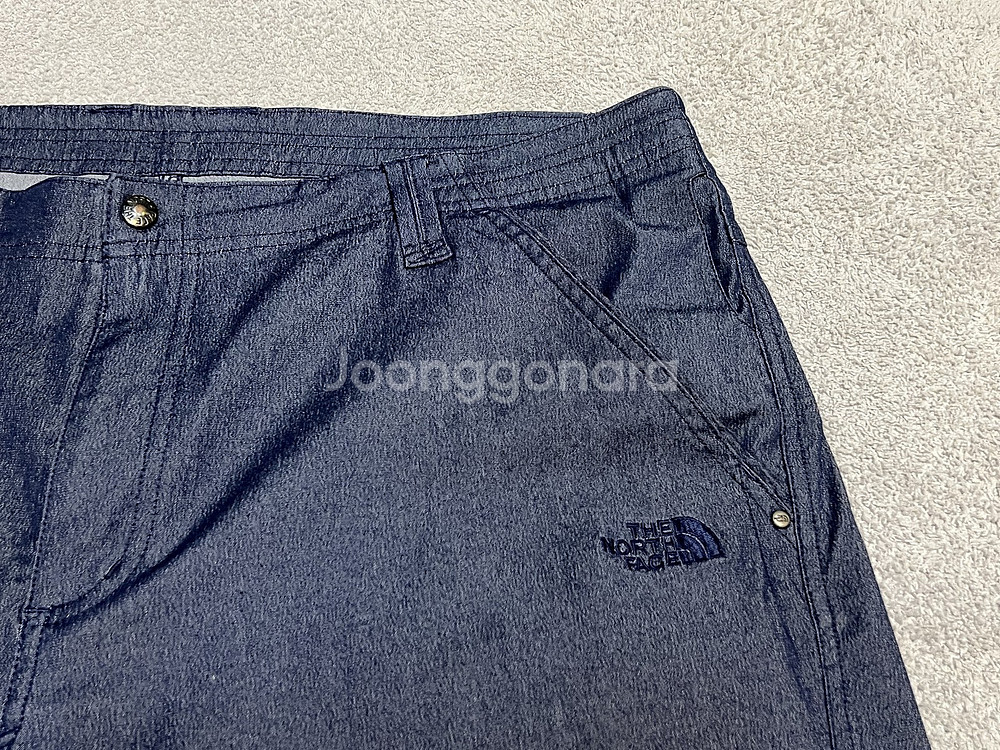 36 노스페이스 데님 하프 반바지 팬츠--3