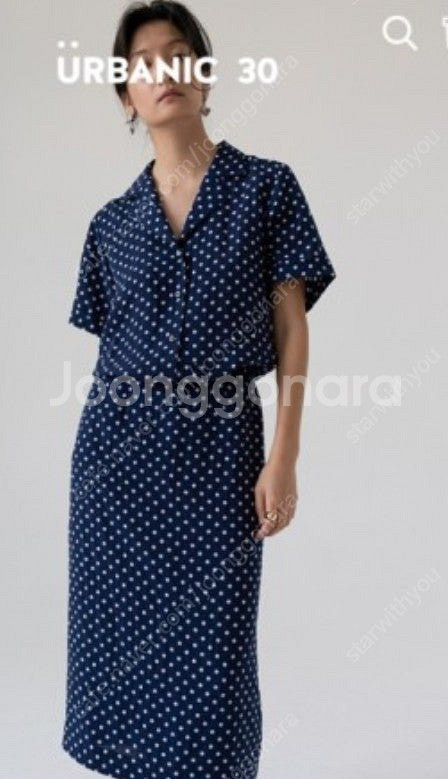 구해요) Urbanic 30 얼바닉 30 도트 셔츠 블...--2