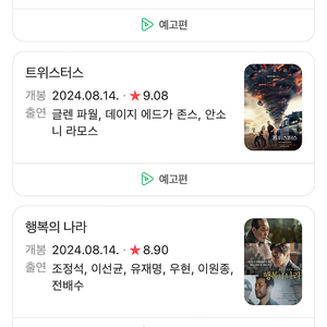 7000원씩 가능 Cgv 트위스터스, 빅토리, 행복의나라, 에이리언 영화예매 여러장 가능해요