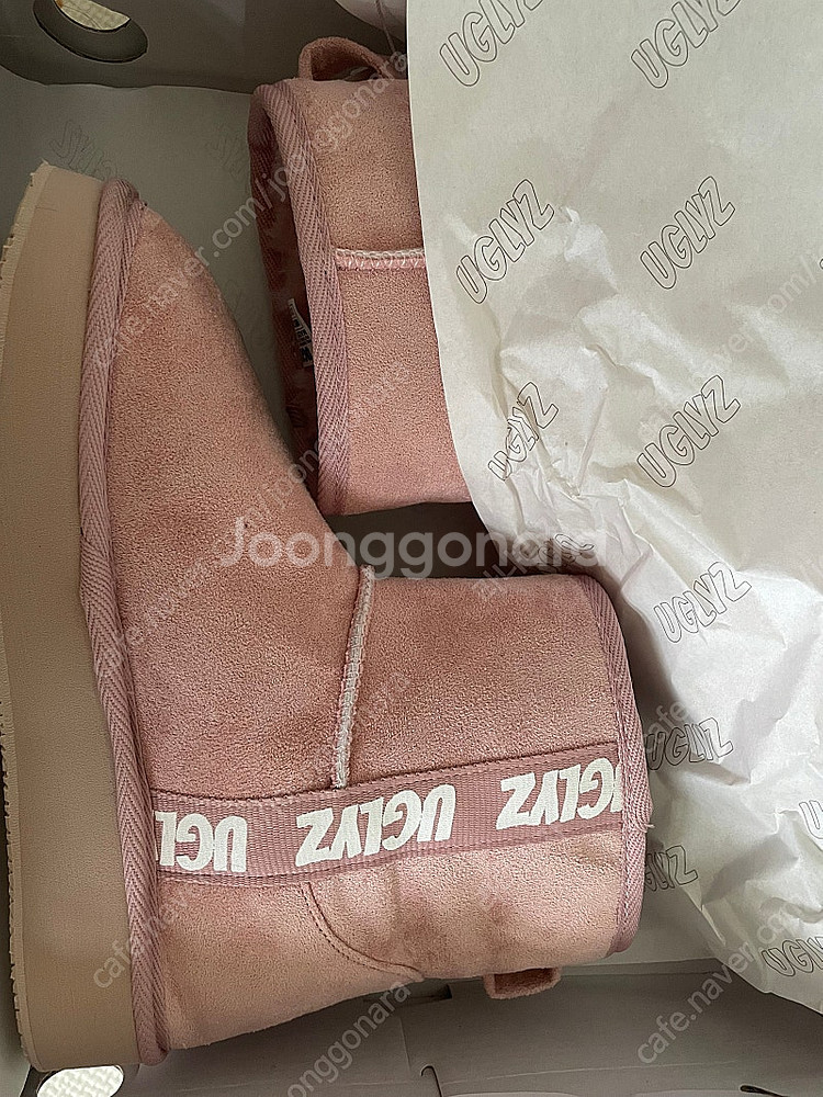 [무료배송] 어글리즈 어그 미들 부츠 핑크 230--0