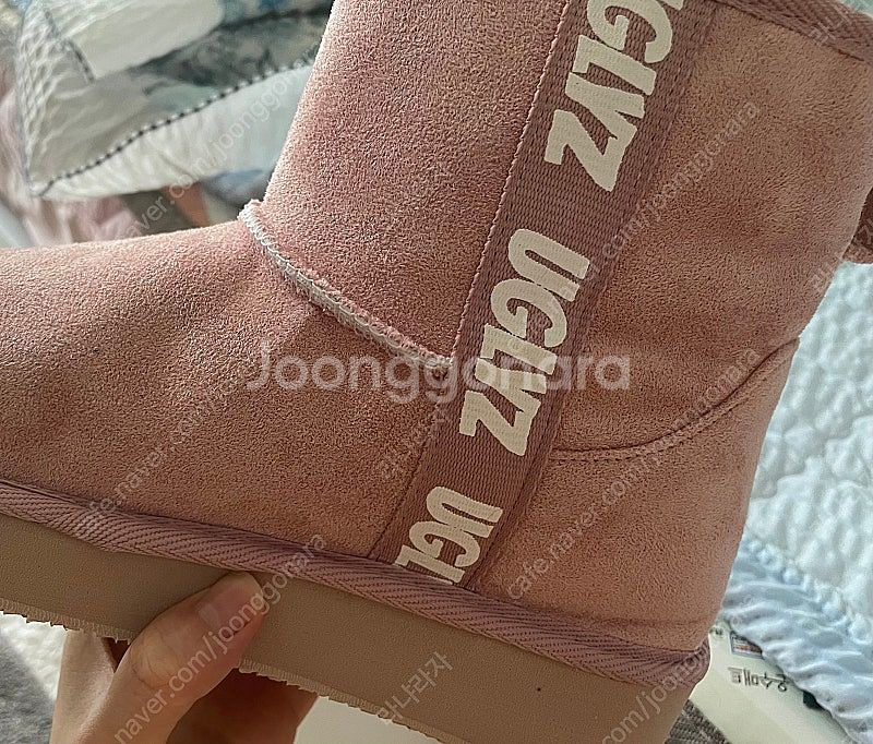 [무료배송] 어글리즈 어그 미들 부츠 핑크 230--1
