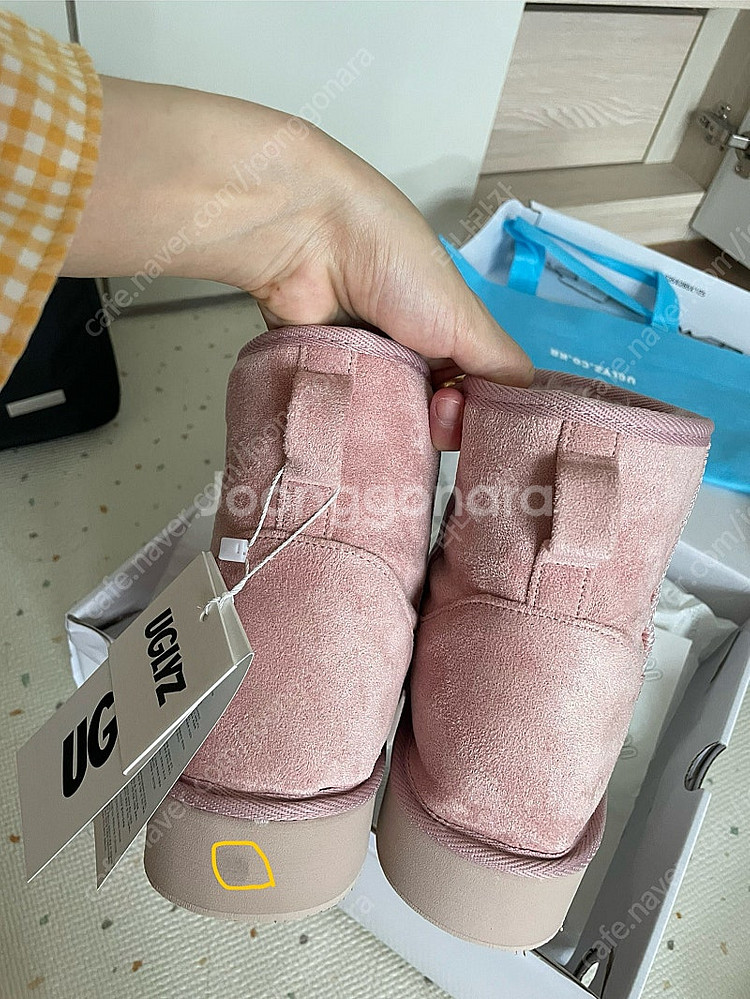 [무료배송] 어글리즈 어그 미들 부츠 핑크 230--4