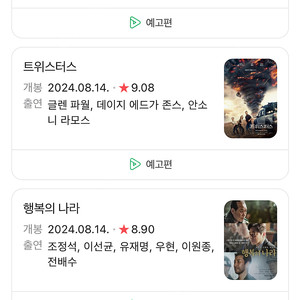 Cgv 파일럿, 트위스터스, 빅토리, 행복의나라, 에이리언 영화예매 여러장 가능해요