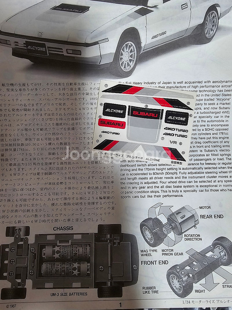 타미야 SUBARU ALCYONE 4WD VR TURB...--3