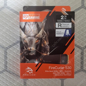 씨게이트 파이어쿠다 530 히트싱크 (Seagate FireCuda 530 Heatsink) M.2 NVMe Gen4 (2TB) SSD 미개봉 새제품 팝니다.