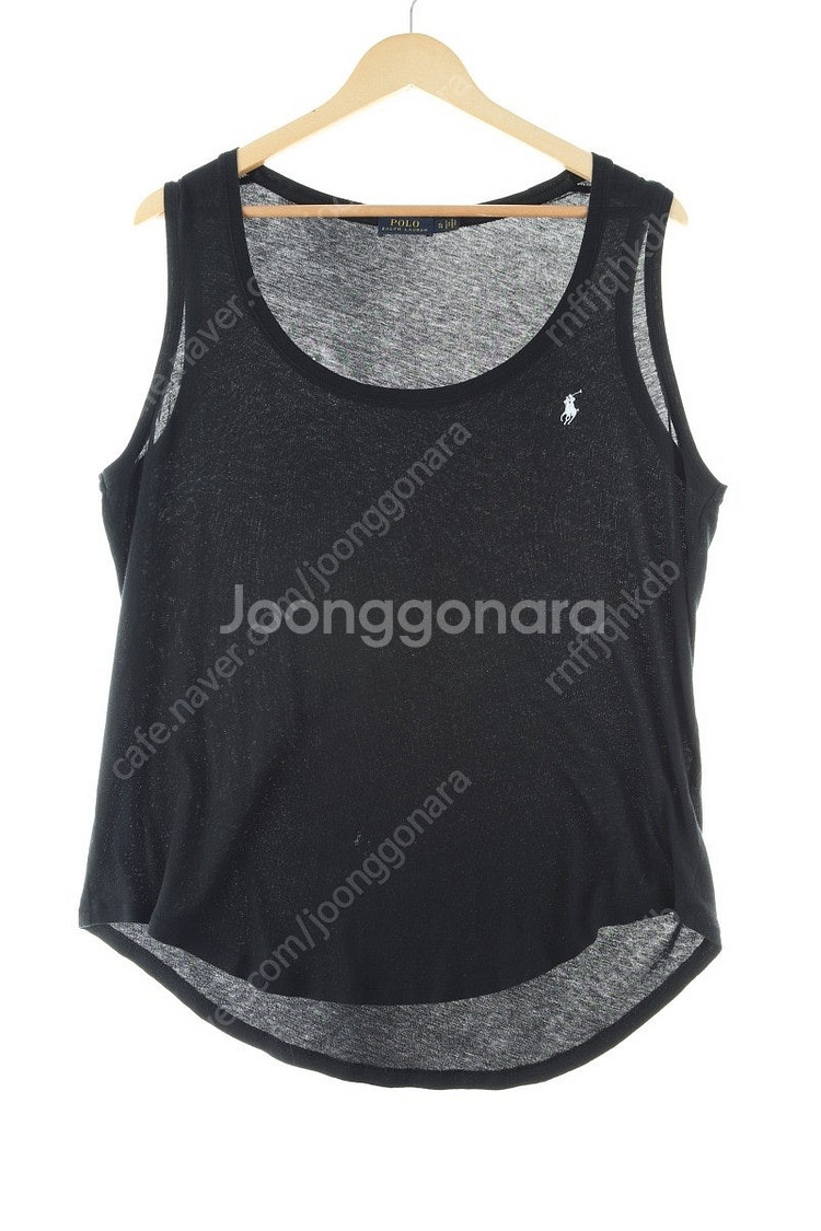 W(XL) 폴로 랄프로렌 반팔 티셔츠 데미지 블랙 민소...--0