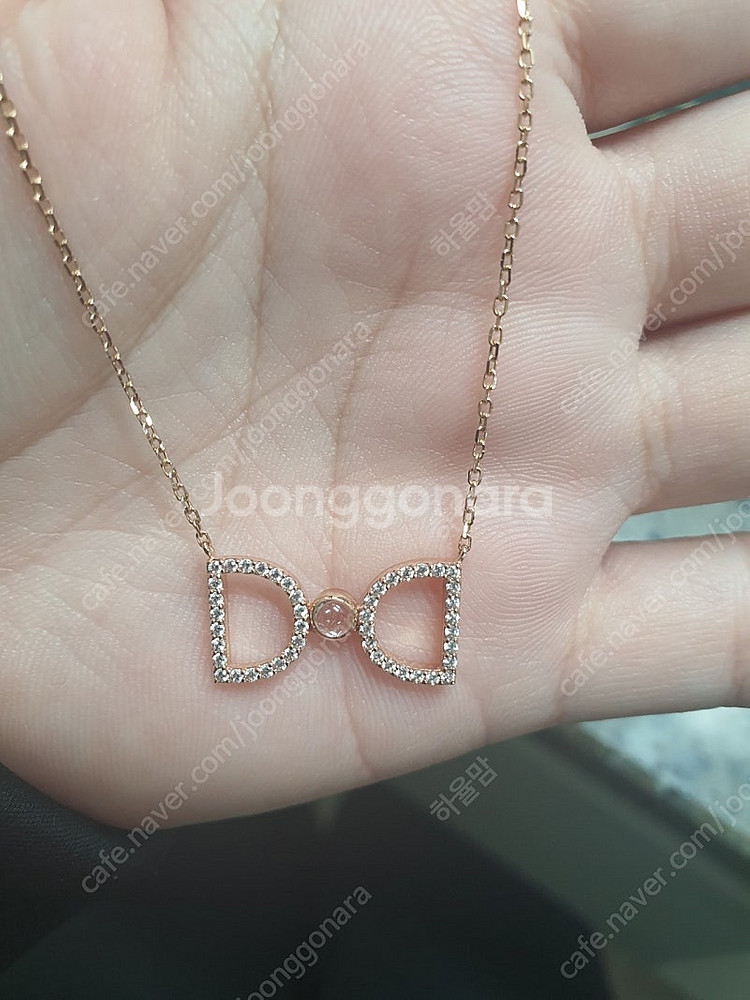 디디에두보 드봉디디 14k 로즈골드 아쿠아마린 목걸이--0