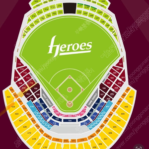 8월 15일 키움 기아 고척돔 3루 4층지정석 KIA 423구역 통로 4연석