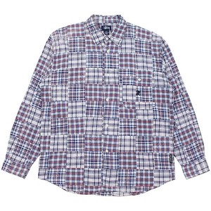 [L] 1990s Stussy Patchwork Shirt 스투시 패치워크 셔츠 90년대 빈티지