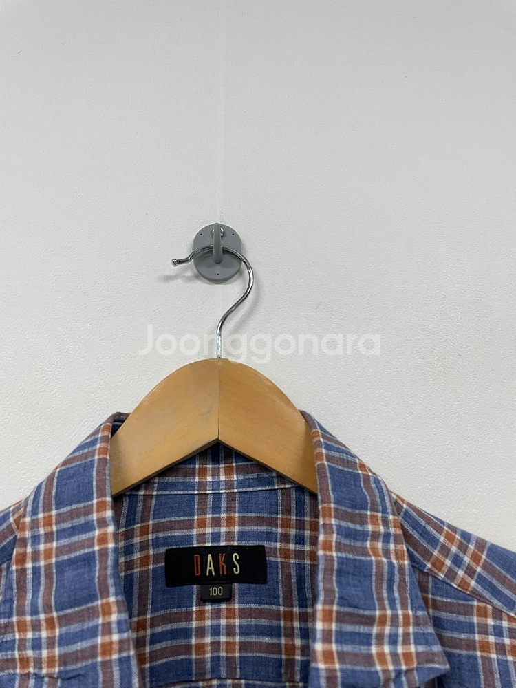 100~105,33)DAKS 닥스 린넨100% 반팔 셔...--1
