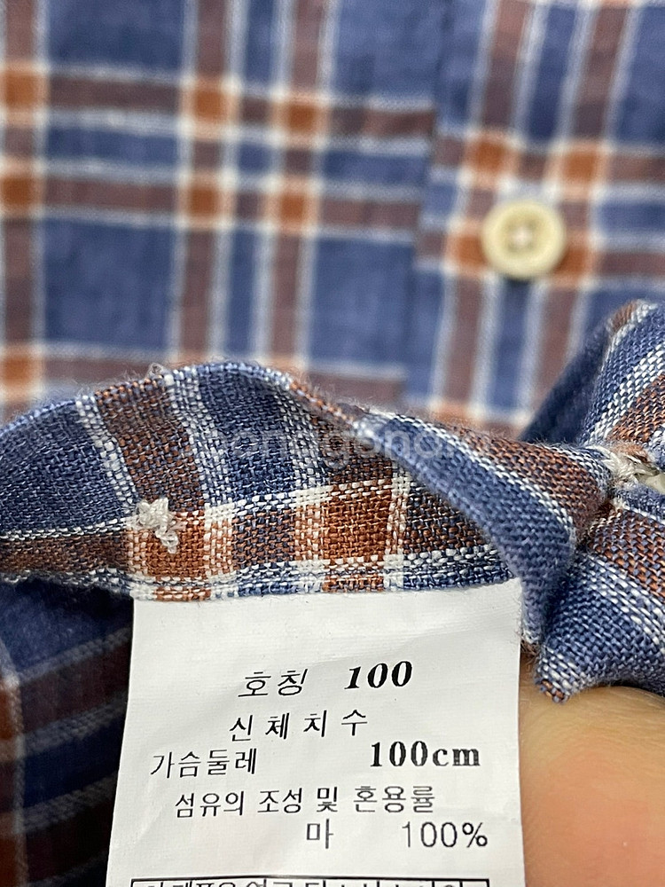 100~105,33)DAKS 닥스 린넨100% 반팔 셔...--2