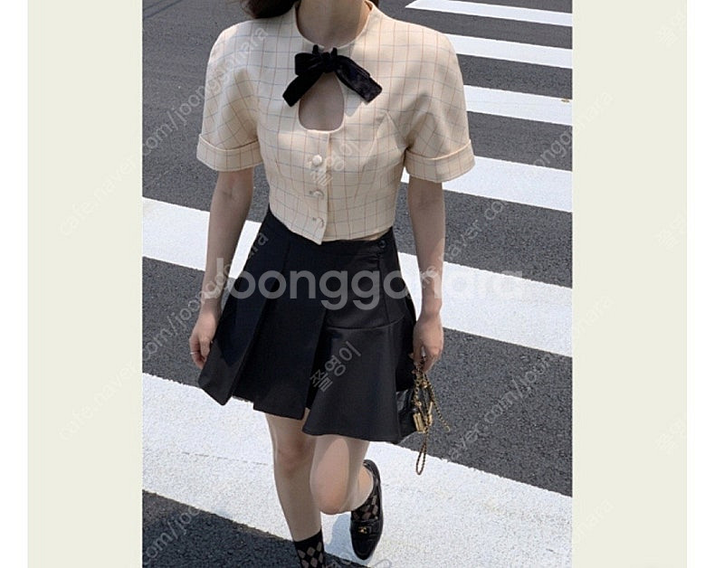 서쿠키 라디 체크 블라우스 서쿠키자체제작--0