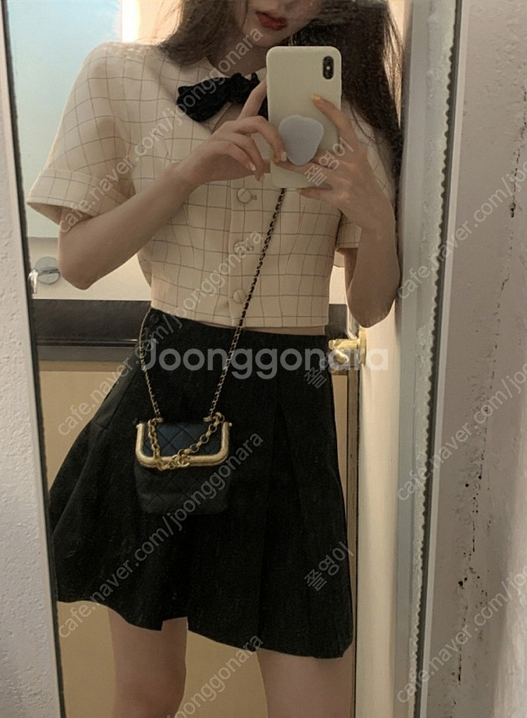 서쿠키 라디 체크 블라우스 서쿠키자체제작--6