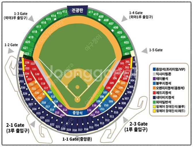 [8/16 LG/기아 3루 레드석 224블록]--0