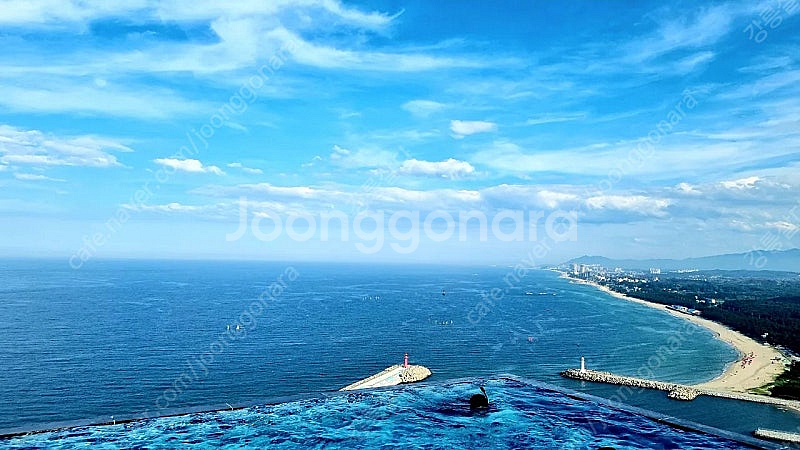 강릉 사천해변 호텔 3룸 8월17일(토)1박/2박 고층오션뷰 주니어스위트더블 숙박--2