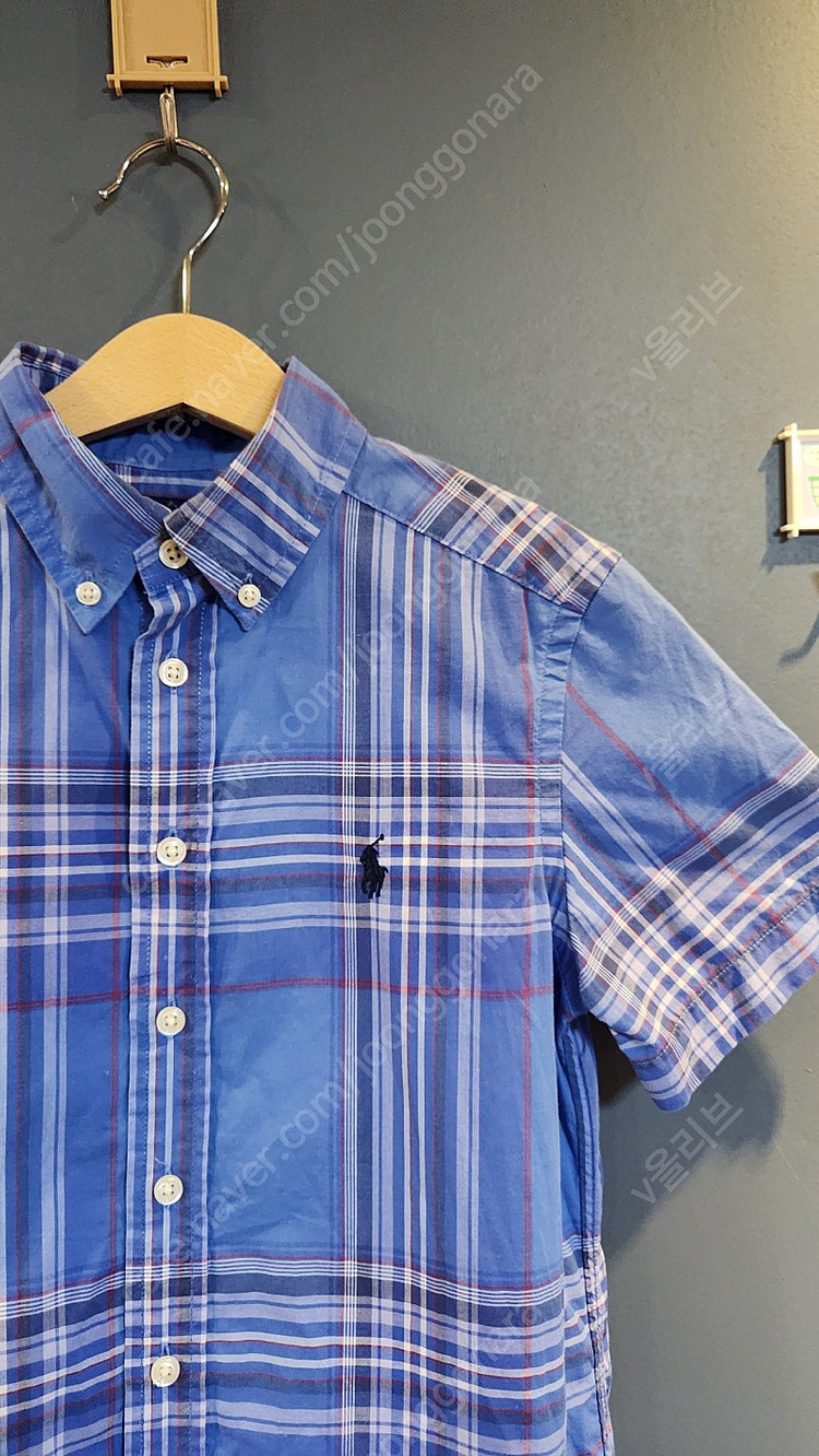 폴로 랄프로렌 키즈 체크 셔츠 남방 8 사이즈 / 140--1