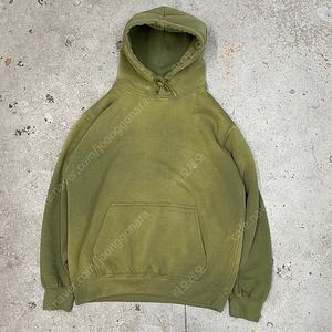 sunfaded hoodie olive green (XL)