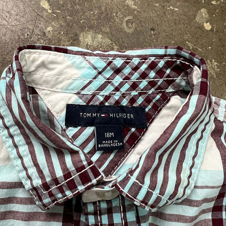 18m) 타미힐피거 키즈 체크 셔츠 남방 폴로 랄프로렌 빈폴 헤지스--2