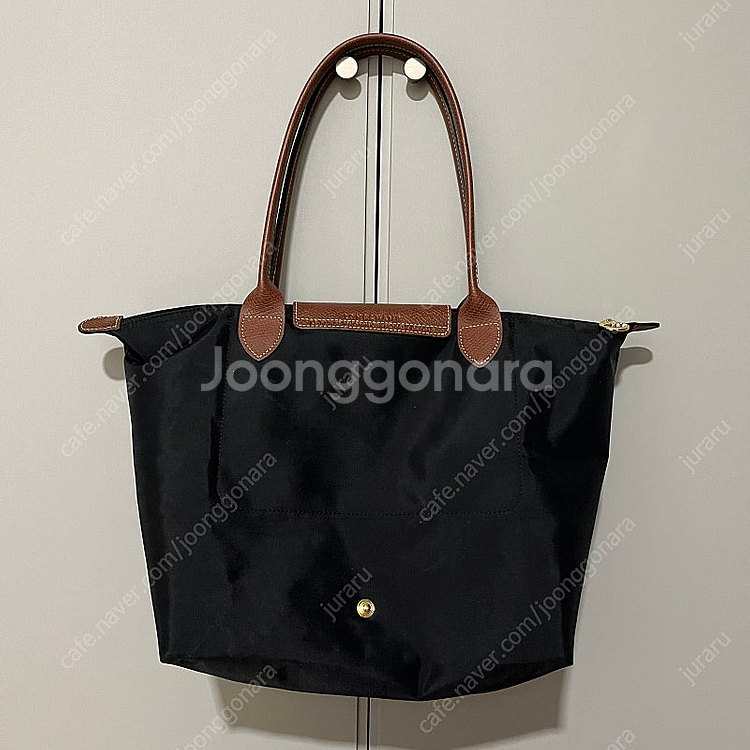 롱샴 르 플리아쥬 오리지널 토트백 M 블랙--1
