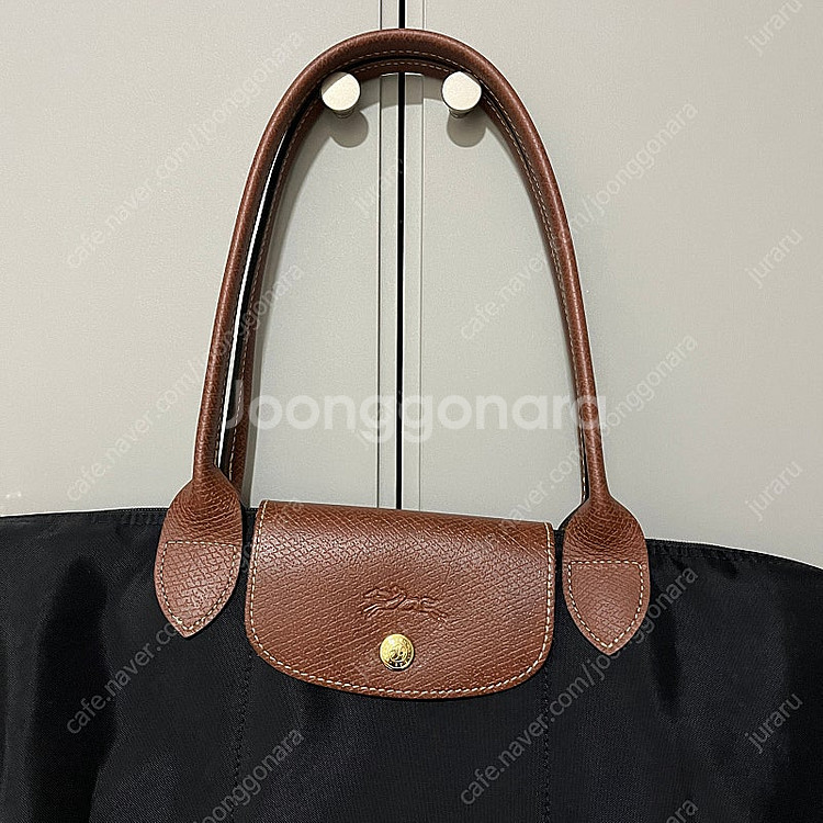 롱샴 르 플리아쥬 오리지널 토트백 M 블랙--4