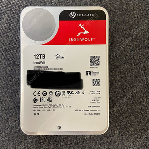 Seagate ironwolf Nas 용 HDD 12TB 판매합니다