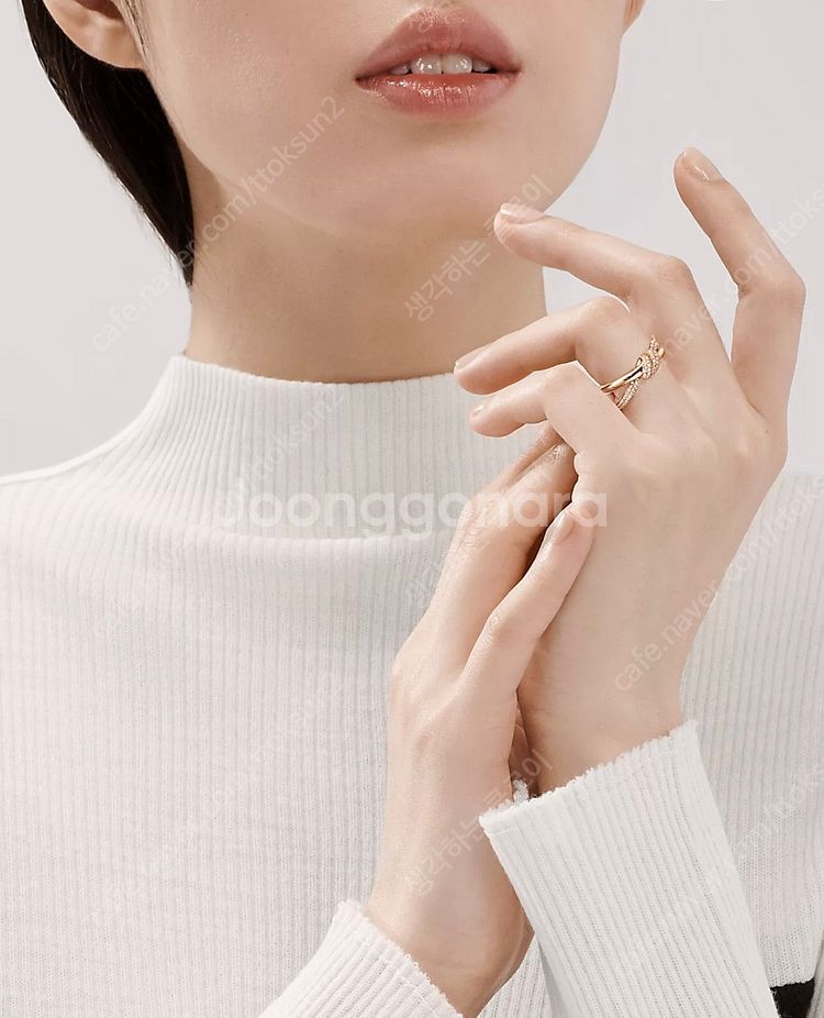 티파니 노트 더블 로우 디자인 로즈골드 14k 1.7돈...--3