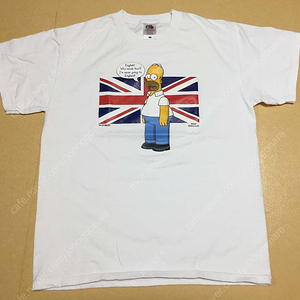 심슨 가족 호머 심슨 반팔 티셔츠 화이트 L 사이즈 simpsons t-shirts