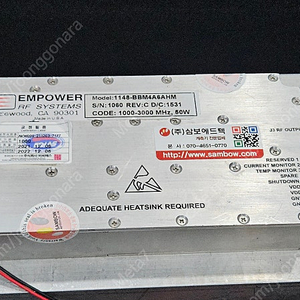 Empower High Power amplifier 1148-BBM4A6AHM, 1-3GHz, 50Watt 중고 판매