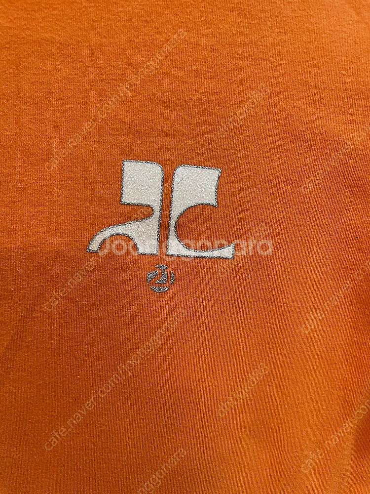 급)꾸레쥬 빅로고 반팔티 38사이쥬 상태완전좋음--0