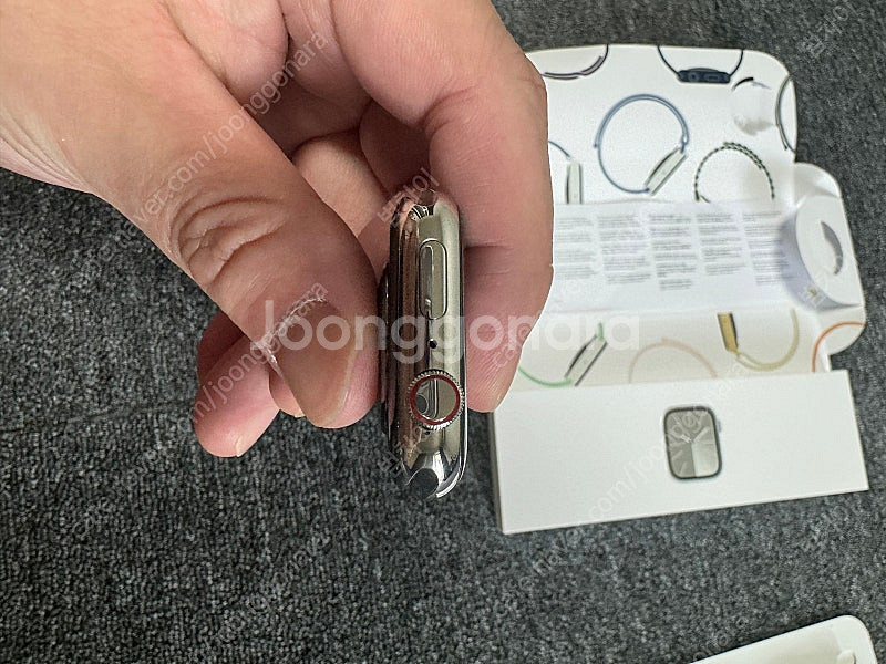 애플워치9 스테인리스 실버 45mm--2