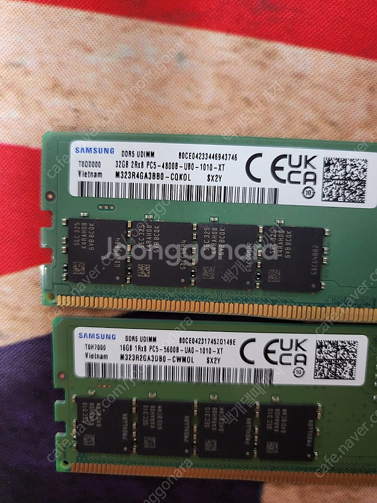 삼성 메모리 팝니다 DDR5 32G 4800 새제품 팝...--0