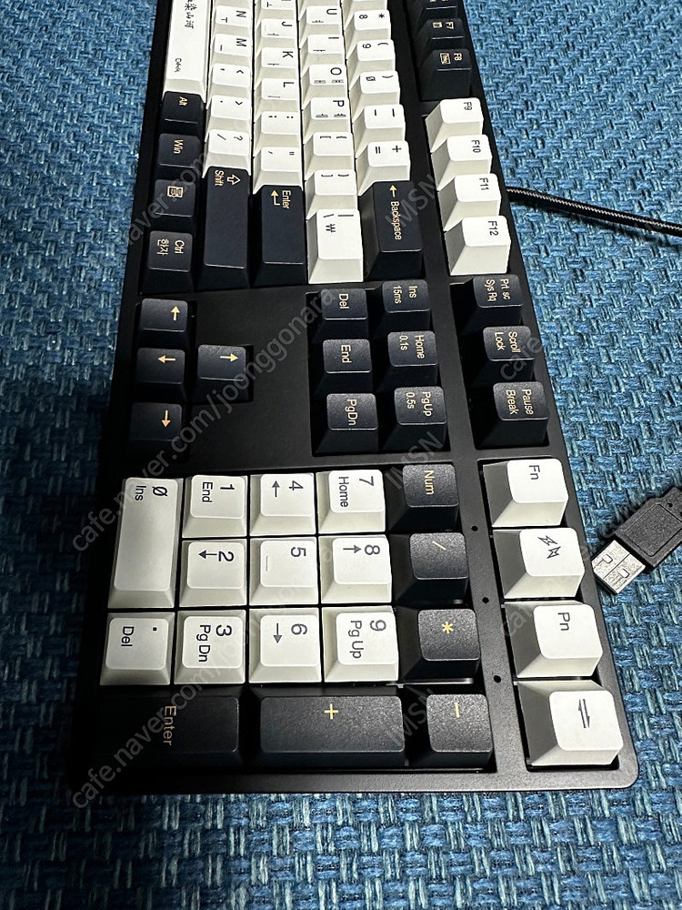 덱 거북선 키보드 풀배열(헤슘) LED(노랑), 은축 (구매 시 공홈에서 커스텀 풀윤활한 제품) 이미지