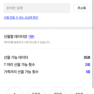 Sk데이터/T데이터 2기가 3000원 팝니다.
