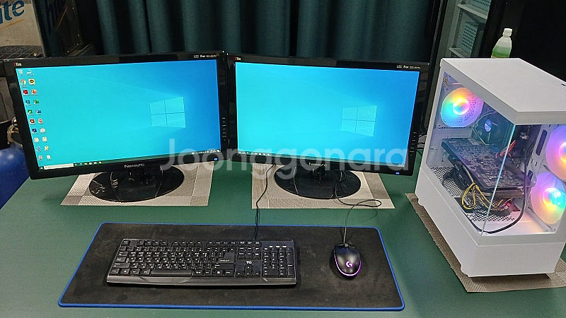 pc 컴퓨터 세트 24인치 듀얼 (모니터 2대) 마우스...--1