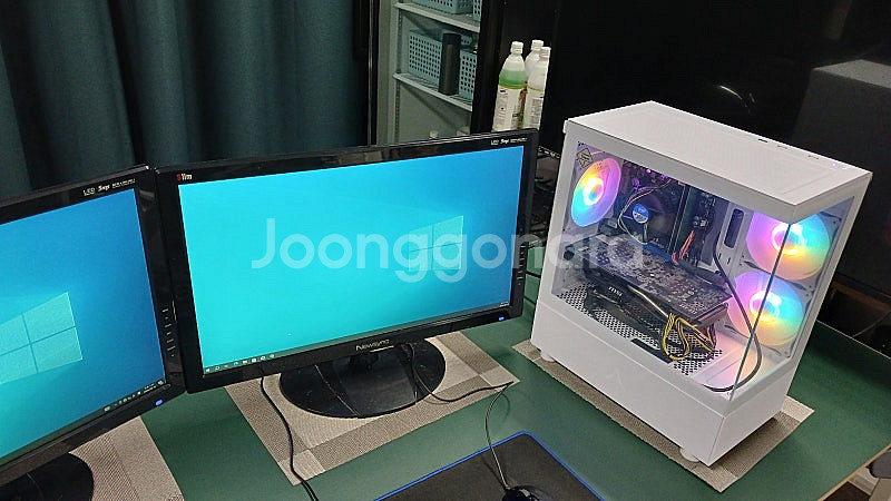 pc 컴퓨터 세트 24인치 듀얼 (모니터 2대) 마우스...--3